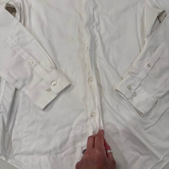 Calvin Klein Steel Plus White Dress Shirt Men’s 15 32/33 M Slim Fit Stretch - Picture 3 of 7